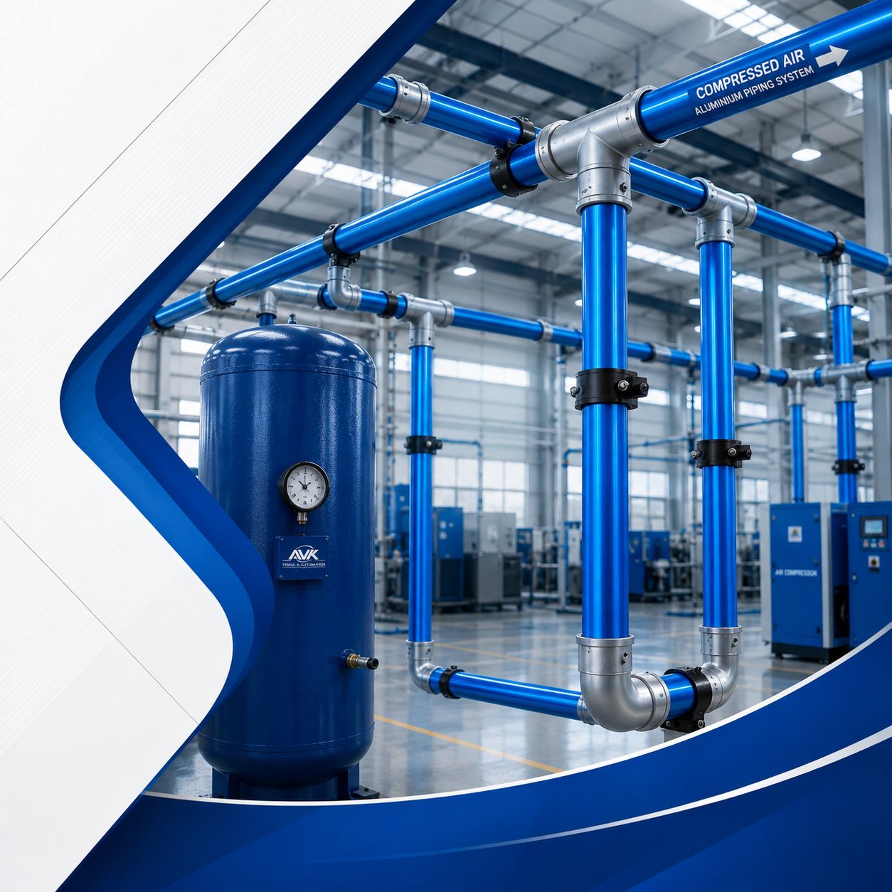 Compressed Air Aluminium Piping System